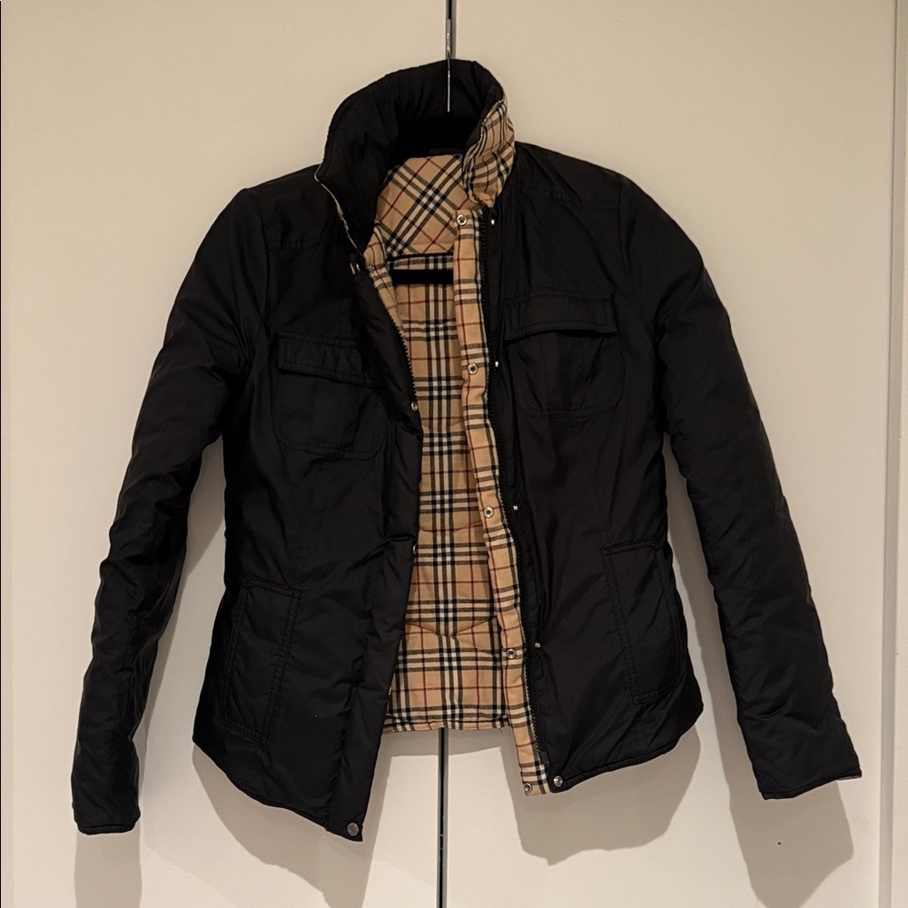 Stylish Black Quilted Kids reversible Jacket